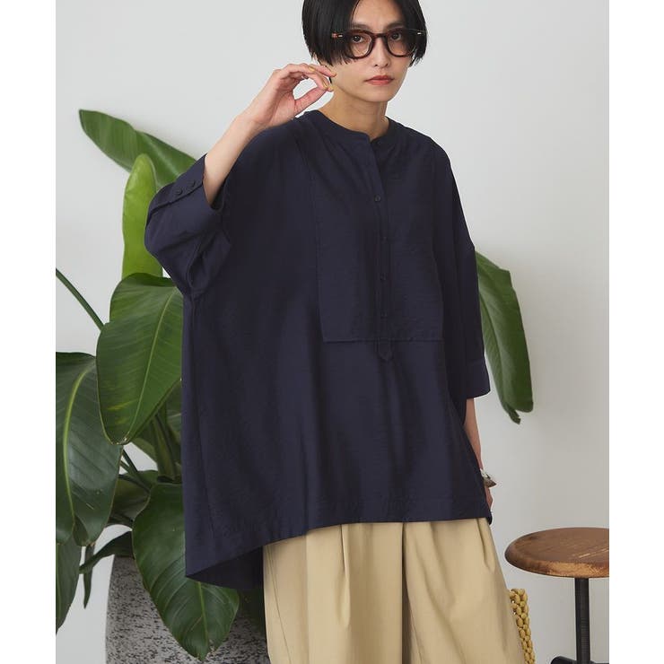 【WEB限定】接触冷感バンドカラーシャツチュニック | AMERICAN HOLIC | 詳細画像9 
