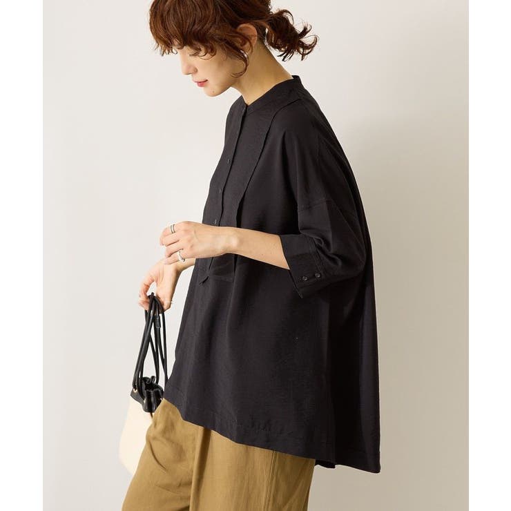 【WEB限定】接触冷感バンドカラーシャツチュニック | AMERICAN HOLIC | 詳細画像17 