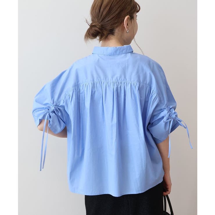 【WEB限定】【接触冷感・UVカット】ギャザーリボンスリーブ半袖シャツ | AMERICAN HOLIC | 詳細画像18 