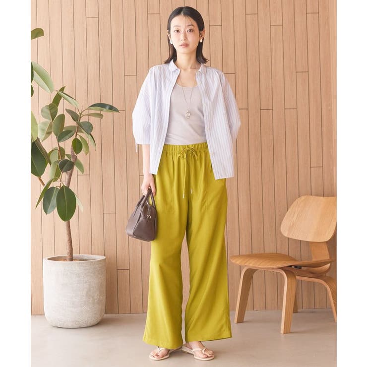 【WEB限定】【接触冷感・UVカット】ギャザーリボンスリーブ半袖シャツ | AMERICAN HOLIC | 詳細画像13 