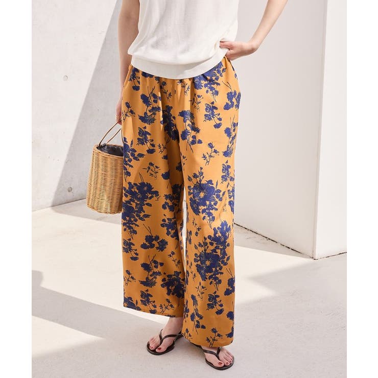 ブラウン | 【WEB限定】アソートギャザー柄パンツ | AMERICAN HOLIC