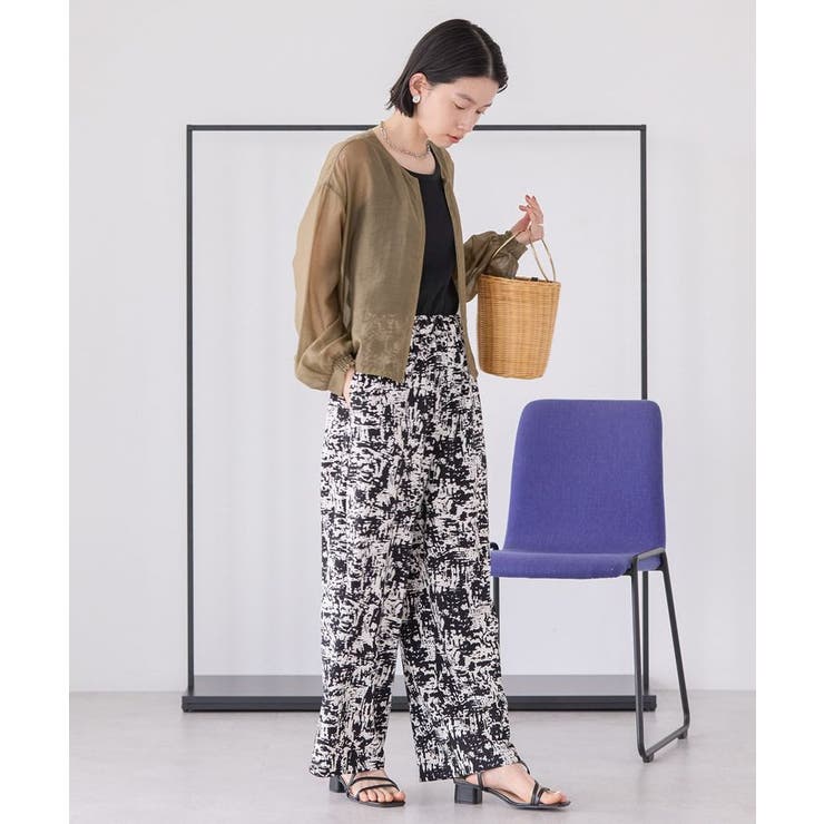 【WEB限定】ノーカラーシアーZIPブルゾン | AMERICAN HOLIC | 詳細画像6 