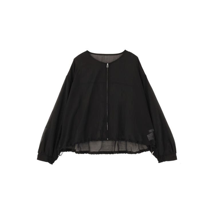 【WEB限定】ノーカラーシアーZIPブルゾン | AMERICAN HOLIC | 詳細画像21 