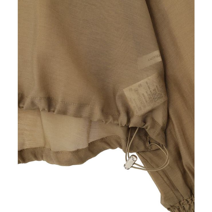 WEB限定】ノーカラーシアーZIPブルゾン[品番：EHEW0052255]｜AMERICAN