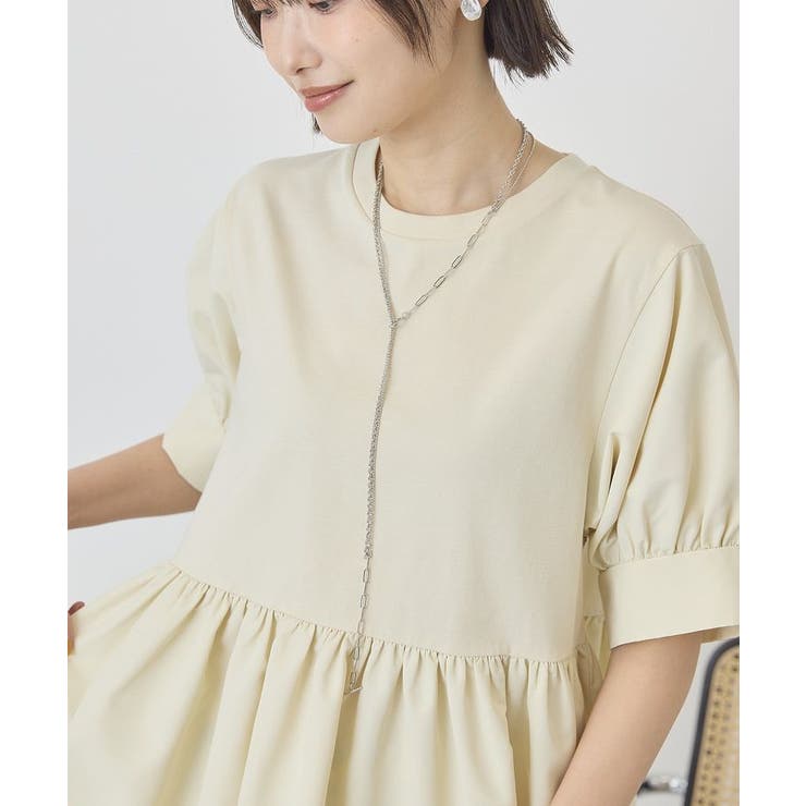 【WEB限定】異素材切替ペプラムプルオーバー | AMERICAN HOLIC | 詳細画像17 