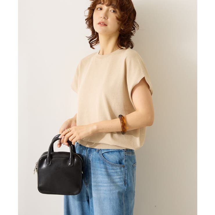【WEB限定】接触冷感ラメフレンチスリーブニットプルオーバー | AMERICAN HOLIC | 詳細画像30 