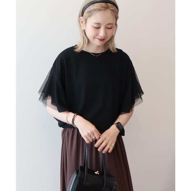 【WEB限定】袖チュールサイドスリットプルオーバー | AMERICAN HOLIC | 詳細画像18 