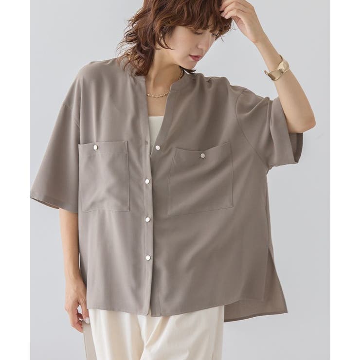 【WEB限定】ミリタリーWポケットスキッパーシャツ | AMERICAN HOLIC | 詳細画像2 