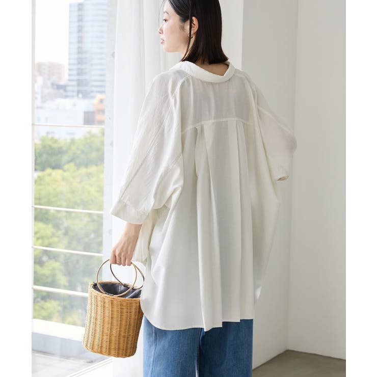 【WEB限定】接触冷感Wポケットシャツチュニック | AMERICAN HOLIC | 詳細画像18 