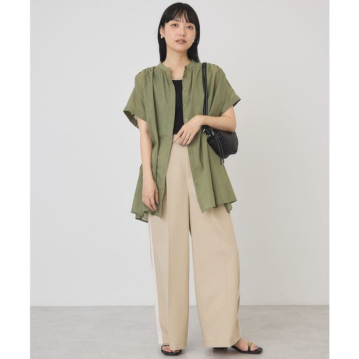 【WEB限定】イージーケア+接触冷感 フレンチスリーブギャザーシャツ | AMERICAN HOLIC | 詳細画像30 