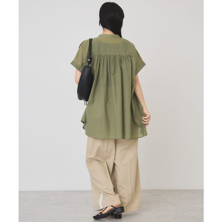 【WEB限定】イージーケア+接触冷感 フレンチスリーブギャザーシャツ | AMERICAN HOLIC | 詳細画像25 