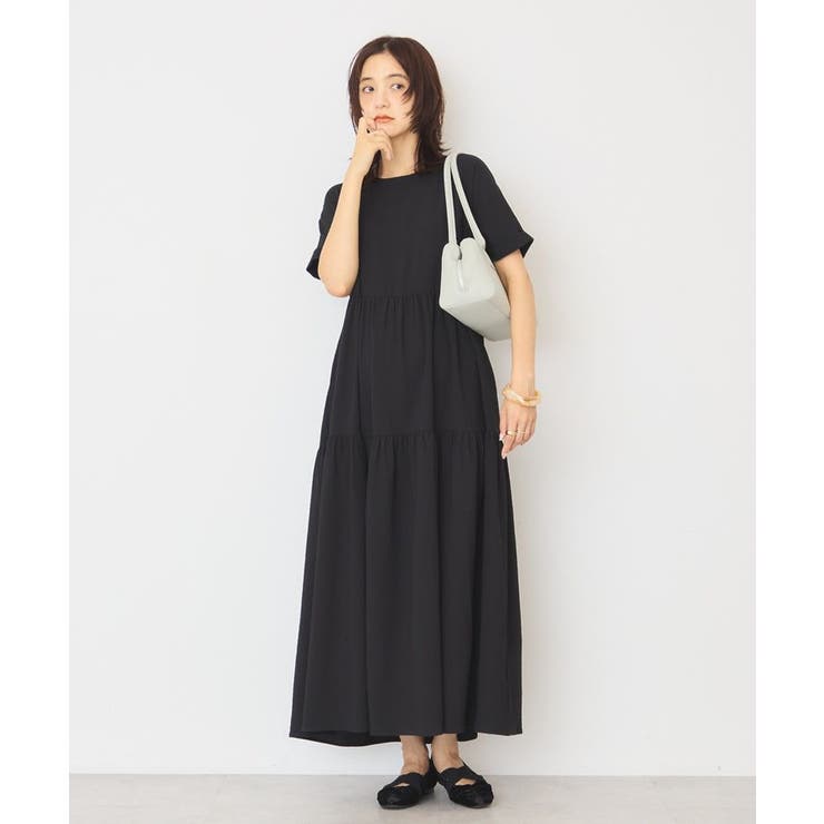 【WEB限定】サッカーティアードワンピース＜丈違い＞【UVカット イージーケア】 | AMERICAN HOLIC | 詳細画像2 
