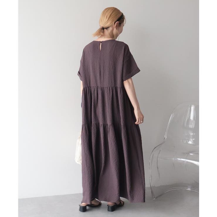 【WEB限定】サッカーティアードワンピース＜丈違い＞【UVカット イージーケア】 | AMERICAN HOLIC | 詳細画像7 