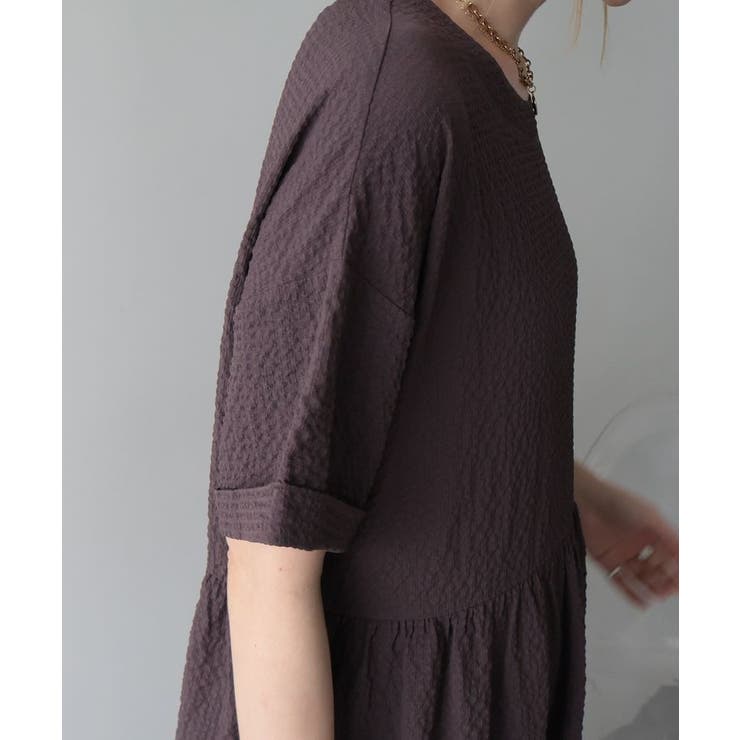 【WEB限定】サッカーティアードワンピース＜丈違い＞【UVカット イージーケア】 | AMERICAN HOLIC | 詳細画像9 