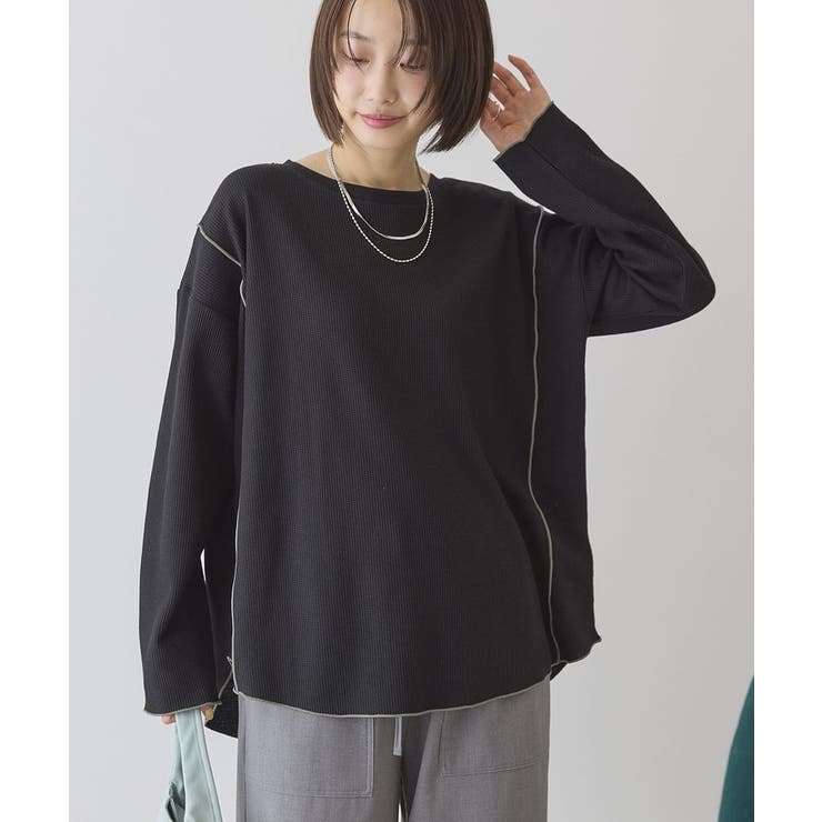 【WEB限定】ワッフル配色メロープルオーバー | AMERICAN HOLIC | 詳細画像13 