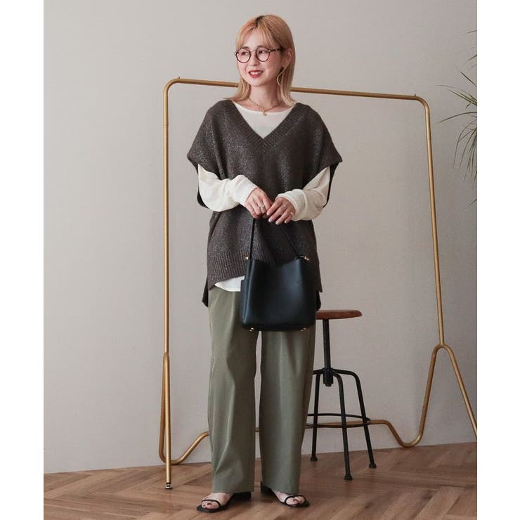 【WEB限定】ラメ入りVネックニットベスト | AMERICAN HOLIC | 詳細画像13 