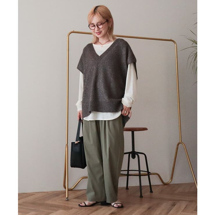 【WEB限定】ラメ入りVネックニットベスト | AMERICAN HOLIC | 詳細画像14 