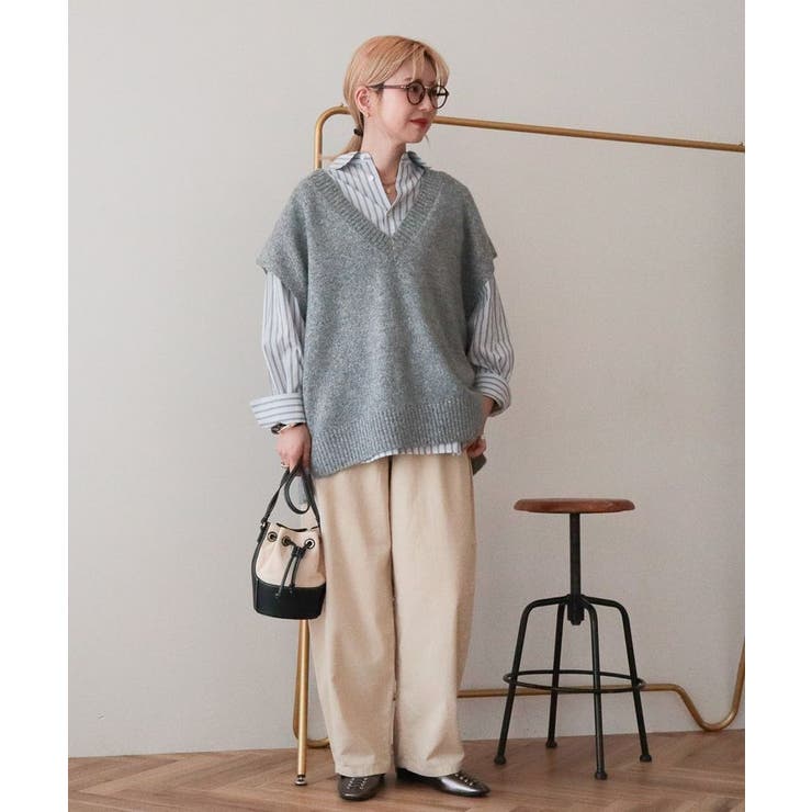 【WEB限定】ラメ入りVネックニットベスト | AMERICAN HOLIC | 詳細画像19 