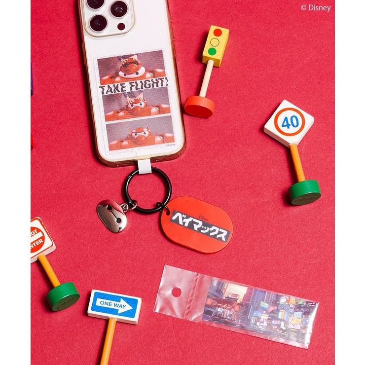 レッド | 【BAYMAX】スマホタブチャーム＋シールSET | AMERICAN HOLIC