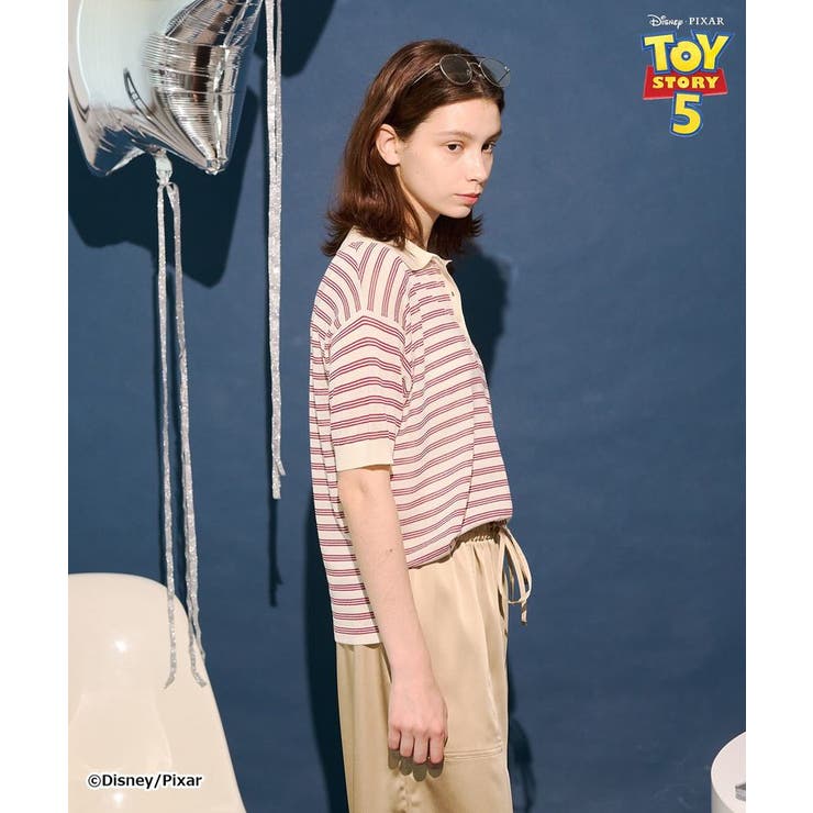 【TOY STORY 5】ボーダー半袖ニットポロ | AMERICAN HOLIC | 詳細画像16 