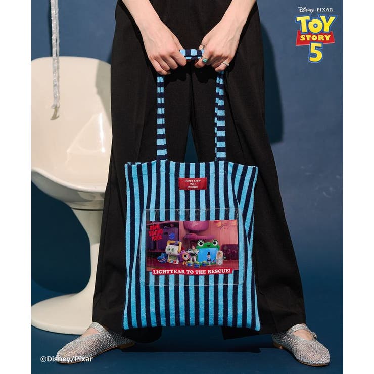 ブルー | 【TOY STORY 5】ストライプパイルトートBAG | AMERICAN HOLIC