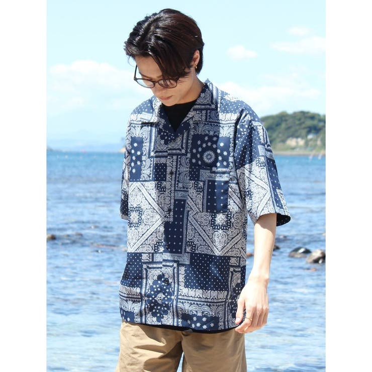 バンダナ柄オープンカラーシャツ[品番：EHEW0040105]｜CRAFT STANDARD 