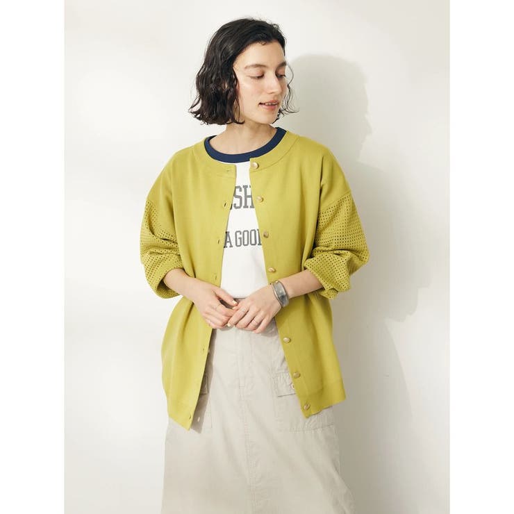 イエロー | 超軽量メッシュ切替2wayカーディガン | CRAFT STANDARD BOUTIQUE