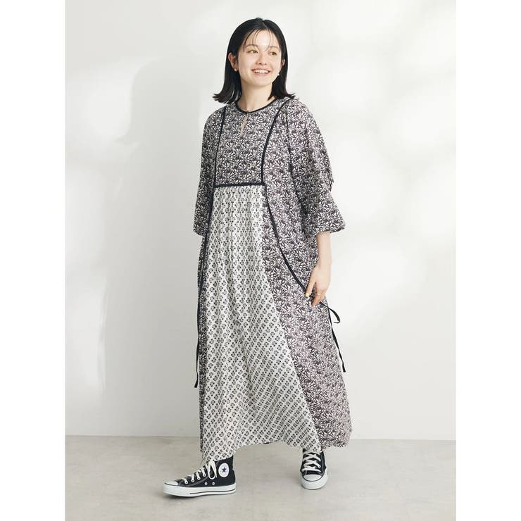 インド綿混エスニック切替ワンピース[品番：EHEW0043596]｜CRAFT