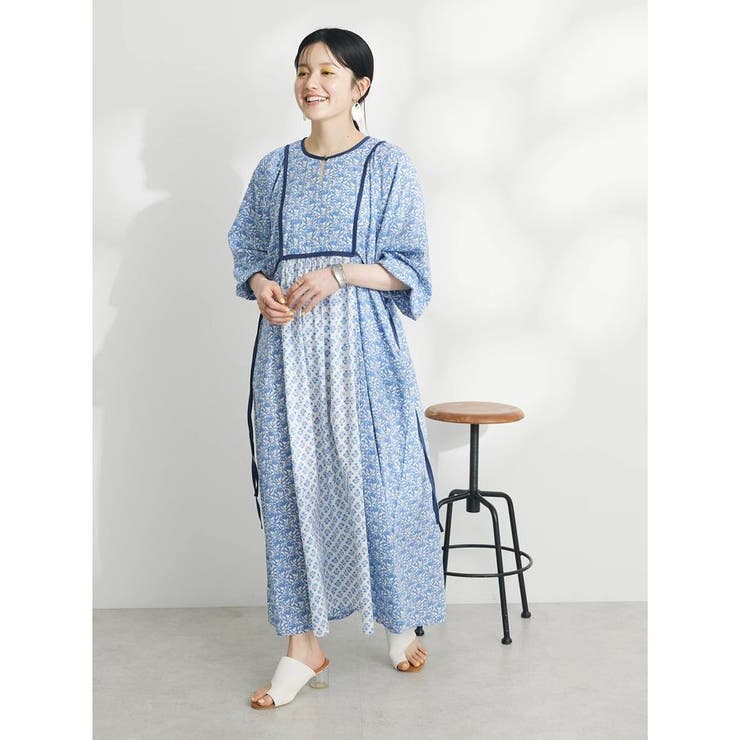インド綿混エスニック切替ワンピース[品番：EHEW0043596]｜CRAFT
