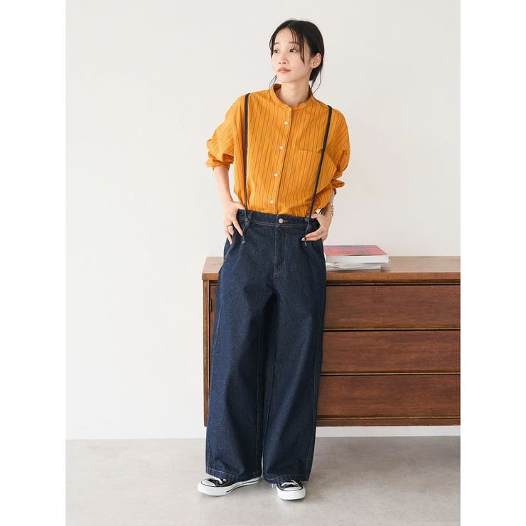 フレームワーク　日本製　バンドカラー　バルーンスリーブシャツ　フリー　美品 Graphpaper (グラフペーパー) Broad L/S Oversized Band Collar