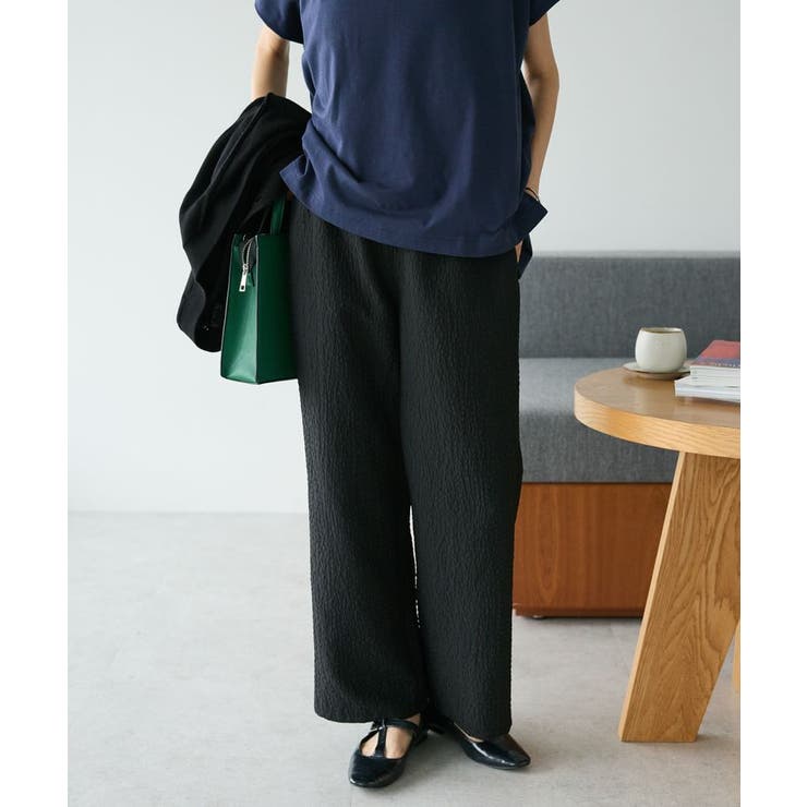 ブラック | ふくれジャガードパンツ | CRAFT STANDARD BOUTIQUE