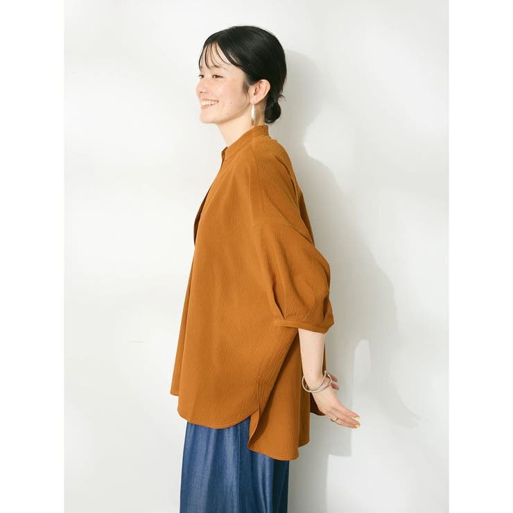 バンドカラーバックタック5分袖ブラウス | CRAFT STANDARD BOUTIQUE | 詳細画像4 