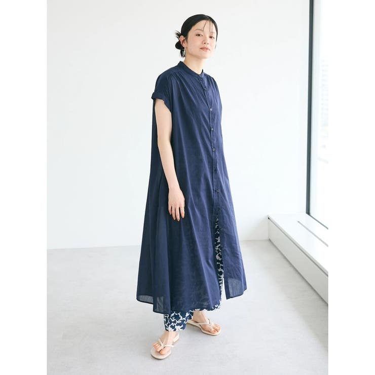 インド綿バンドカラーワンピース[品番：EHEW0044461]｜CRAFT