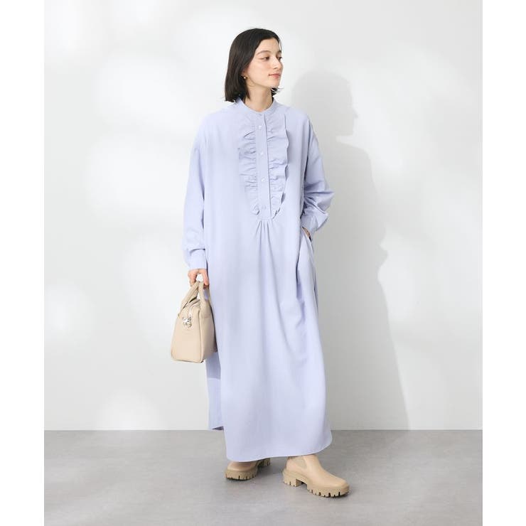 パープル | デシンフリルワンピース | CRAFT STANDARD BOUTIQUE