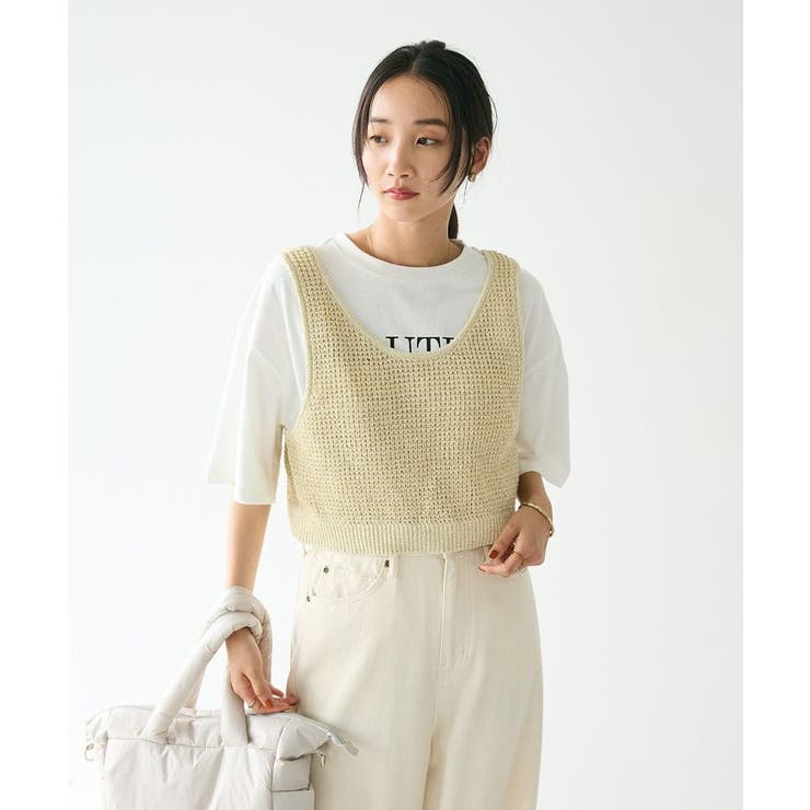 ワッフル編み短丈ニットベスト | CRAFT STANDARD BOUTIQUE | 詳細画像12 