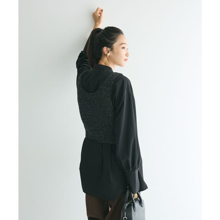 ワッフル編み短丈ニットベスト | CRAFT STANDARD BOUTIQUE | 詳細画像19 