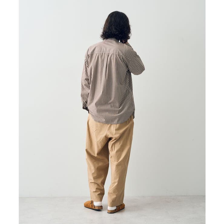 HAVERSACK : コットン/リネン フレンチワークパンツ HAVERSACK ハバーサック】COTTON LINEN CANVAS WIDE EASY PANTS
