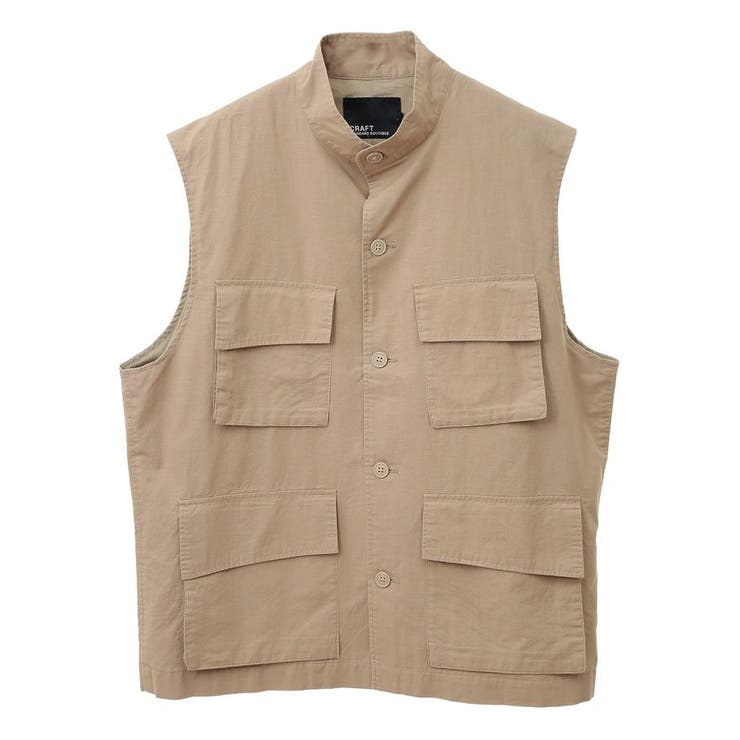 コットンリネンミリタリーベスト[品番：EHEW0045766]｜CRAFT STANDARD