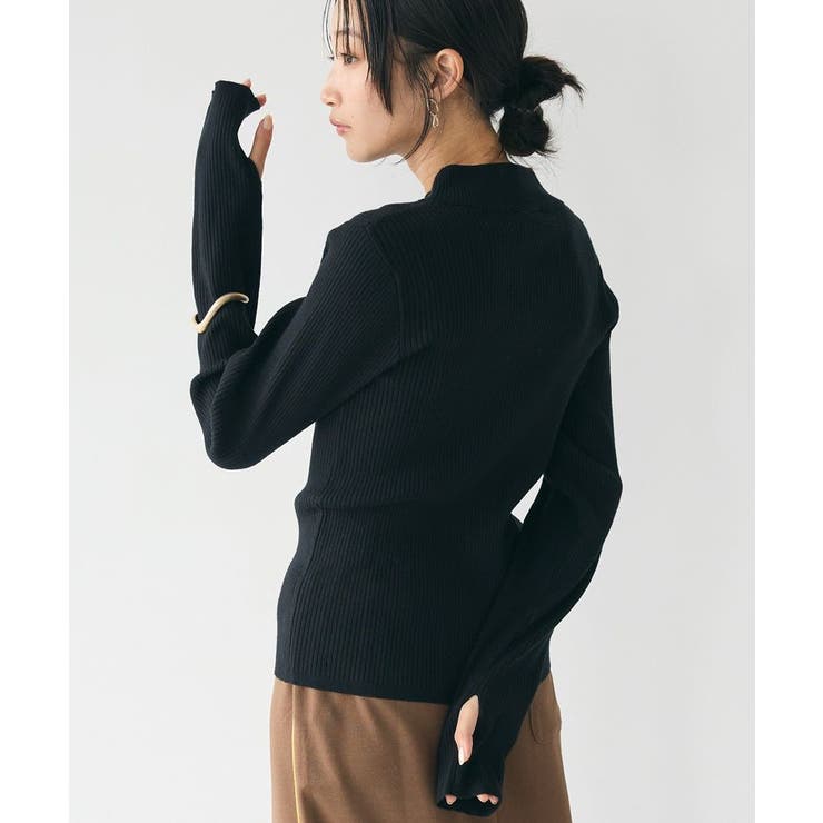 【期間限定】 洗える/とてもちリブハイネックニットプルオーバー[品番 レディースウェア
