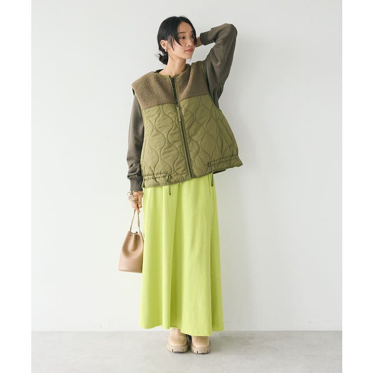 archi 2024AW ベージュキルティング ベスト ボアキルティングベスト[品番：EHEW0046807]｜CRAFT STANDARD