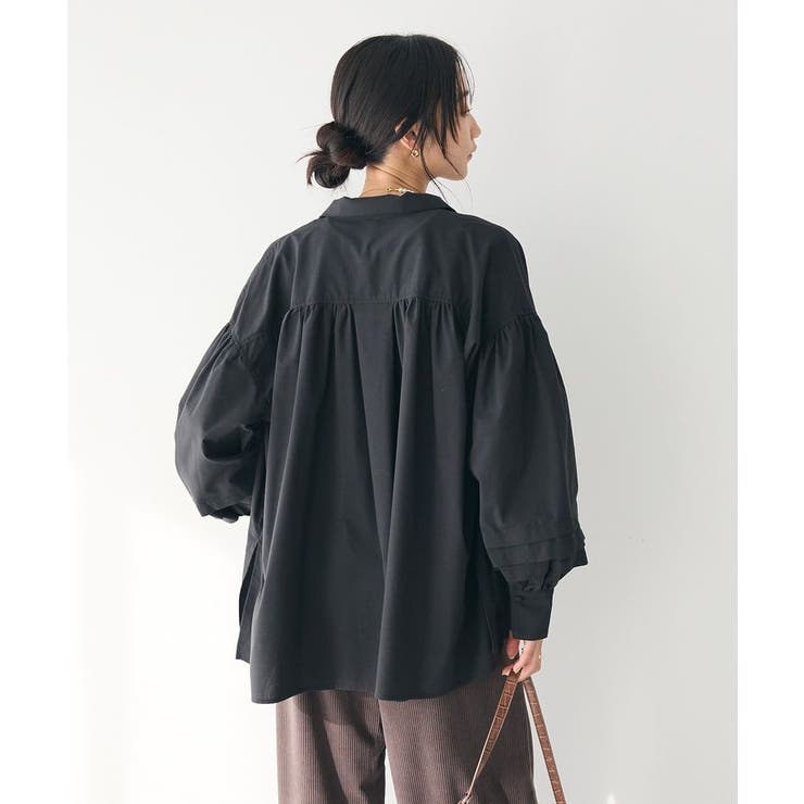 【爆売り！】 イージーケアタックスリーブシャツチュニック[品番：EHEW0046851 トップス
