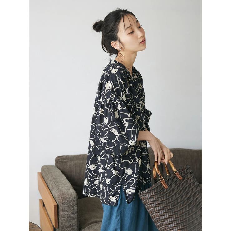 【あす楽対応】 インド綿アソート柄シャツチュニック[品番：EHEW0044009]｜CRAFT トップス