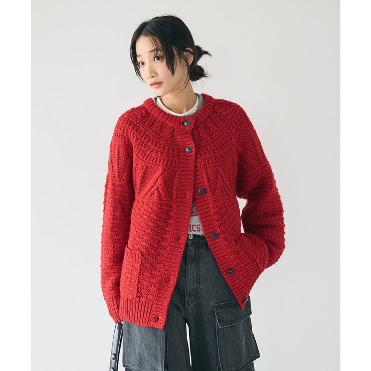 CRAFT STANDARD BOUTIQUE - CRAFT STANDARD BOUTIQUEざっくりケーブルニットカーディガン クラフトスタンダードブティック CRAFT STANDARD BOUTIQUE
