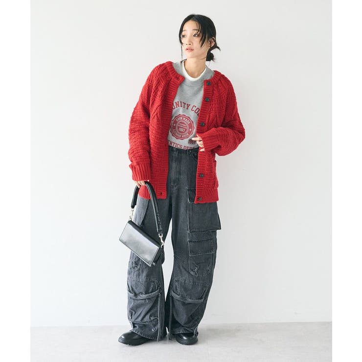 CRAFT STANDARD BOUTIQUE - CRAFT STANDARD BOUTIQUEざっくりケーブルニットカーディガン ざっくり柄Mixケーブルニットカーディガン[品番：EHEW0046872