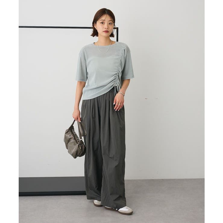 concept store ハンドメイド フリル付きナイロンパンツ ブルー 立体バルーンナイロンパンツ – LILA & CITTA ONLINE SHOP