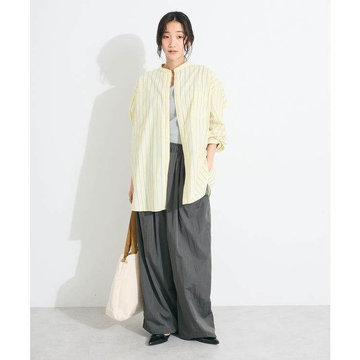 クレドナ バンドカラー ハーフ ボタンシャツ プリーツ 男女兼用ニットシャツ半袖[KAZEN製品] KZN235｜THS-白衣通販・販売