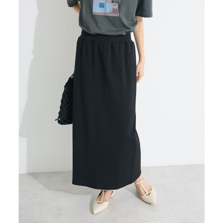ブラック | リブロングスカート | CRAFT STANDARD BOUTIQUE