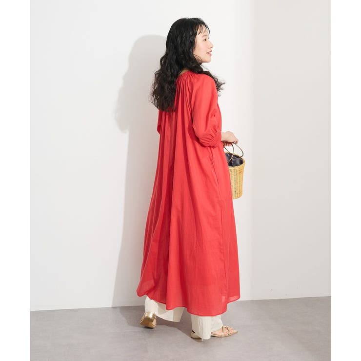 インド綿2WAYボイルギャザーネックワンピース | CRAFT STANDARD BOUTIQUE | 詳細画像15 