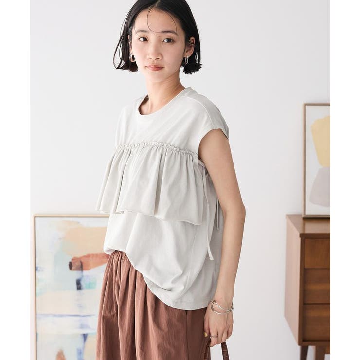接触冷感/ドロストフリルカットソープルオーバー | CRAFT STANDARD BOUTIQUE | 詳細画像1 