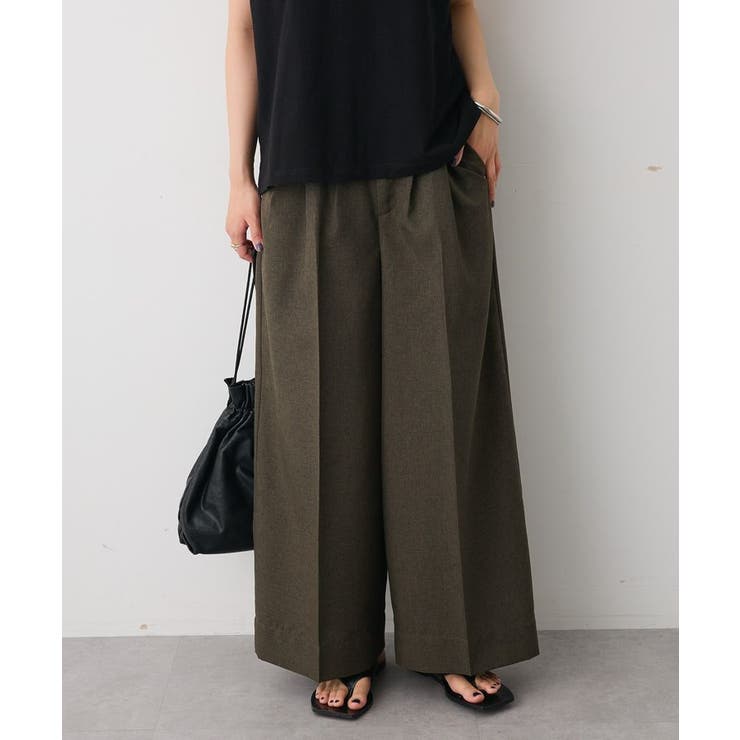 カーキ | リネンライク3タックパンツ | CRAFT STANDARD BOUTIQUE